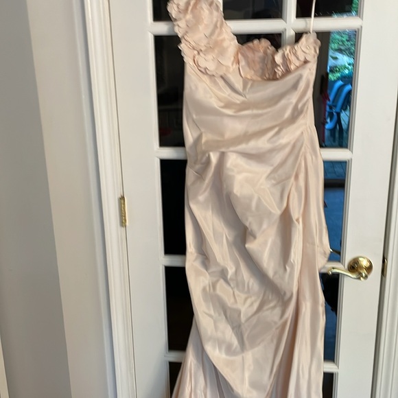 Beautiful Vintage Rickie Freeman Teri Jon gown 100% silk pale pink size 12 - Picture 3 of 6